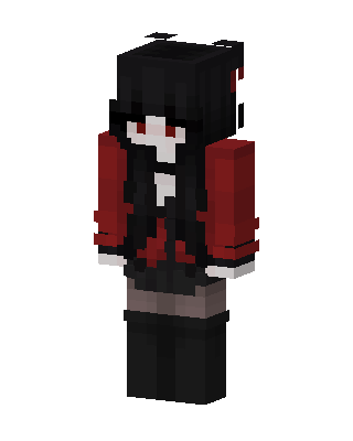 Black Anime Girl skin, 3D preview