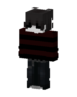 Striped Sweater Emo skin, 3D preview