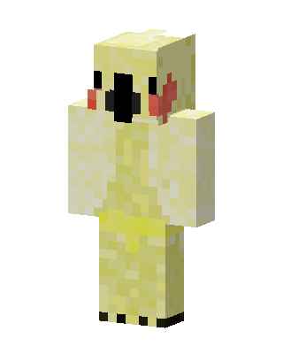 Cockatiel Bird skin, 3D preview
