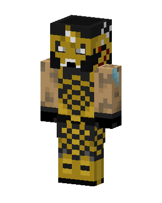 Gold Animal Boy skin, 3D preview