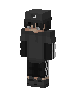 Dark Streetwear Boy skin, 3D preview