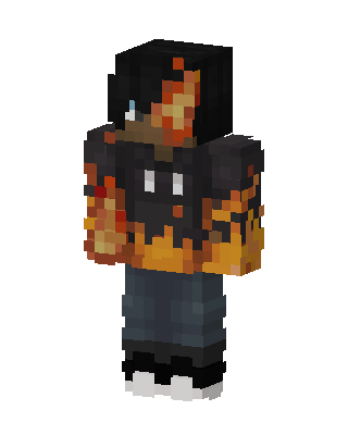 Black Hoodie Boy skin, 3D preview
