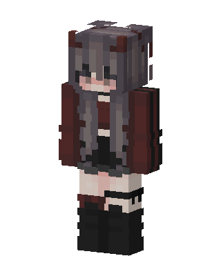 Gray Student Girl Minecraft skin