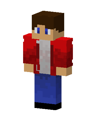Red Jacket Boy skin, 3D preview