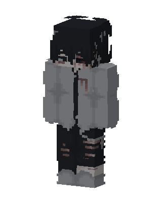 Emo Hoodie Boy skin, 3D preview