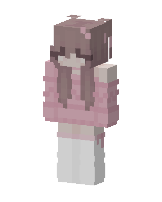Pink Cutie Girl skin, 3D preview