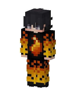 Flame Mage skin, 3D preview