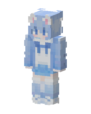 Blue Bunny Maid skin, 3D preview