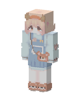 Bear Cafe Girl skin, 3D preview