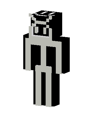 Black Skeleton Boy skin, 3D preview