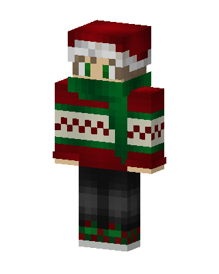 Cozy Christmas Sweater skin, 3D preview