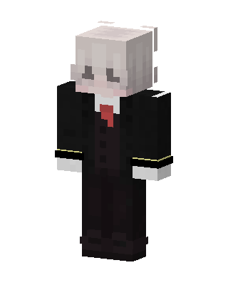 Black Goth Boy skin, 3D preview