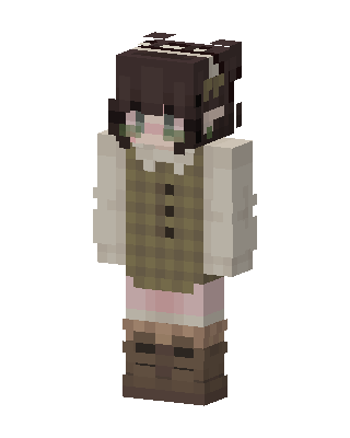 Cottagecore Girl skin, 3D preview