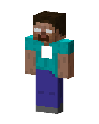 Herobrine skin, 3D preview