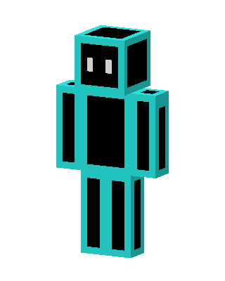 Cyan Void Bot skin, 3D preview