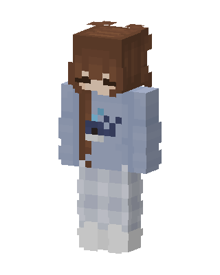 Cozy Blue Hoodie skin, 3D preview