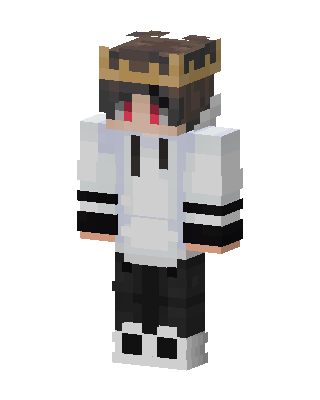 Crowned Hoodie Boy skin, 3D preview