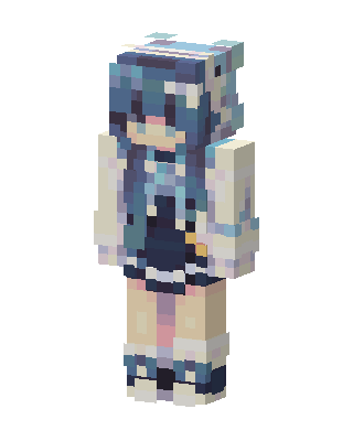 Blue Haired Girl Minecraft skin