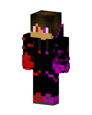 Black Hoodie Boy skin, 3D preview