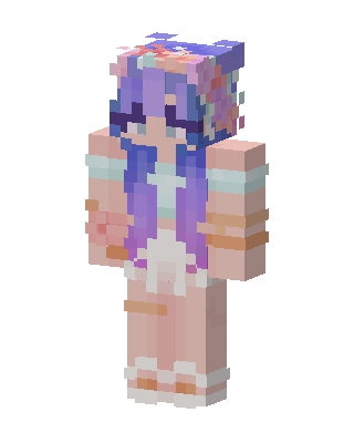 Pastel Flower Girl skin, 3D preview