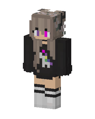 Black E-Girl Minecraft skin
