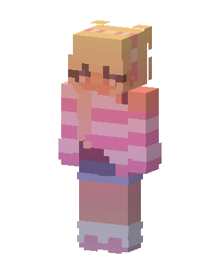 Pink Cutie Girl skin, 3D preview