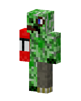 Green Creeper skin, 3D preview