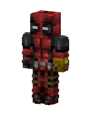 Red Masked Hero Boy skin, 3D preview