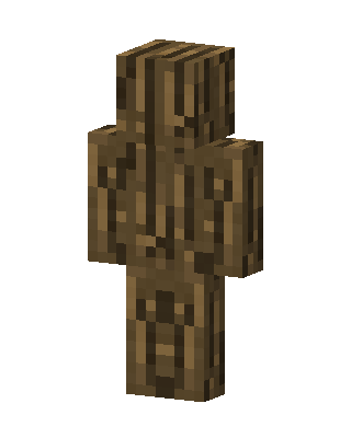 Oak Log Man skin, 3D preview
