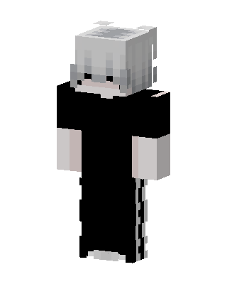 Silver Hair Streetwear skin, 3D preview