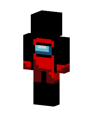 Red Crewmate skin, 3D preview