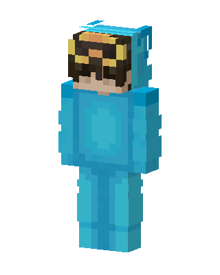 Blue Onesie Goggles skin, 3D preview
