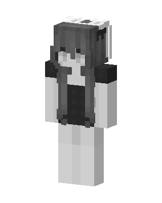 Monochrome Maid skin, 3D preview