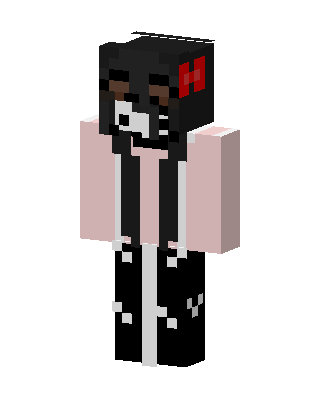 Black Anime Girl skin, 3D preview