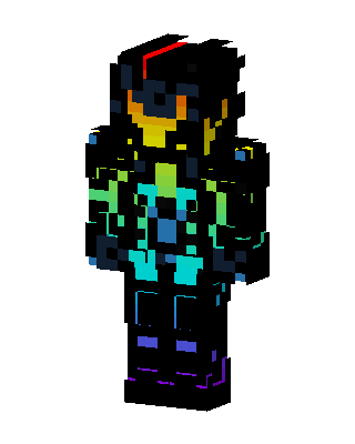 Neon Cyber Ninja skin, 3D preview