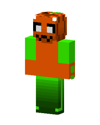 Pumpkin Head skin, 3D preview