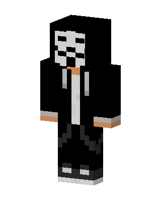Masked Hoodie skin, 3D preview