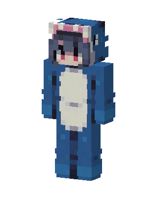 Shark Onesie skin, 3D preview