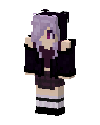 Lavender Goth skin, 3D preview