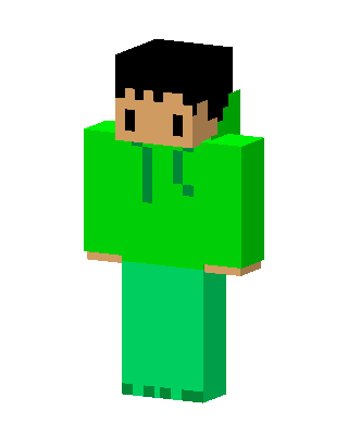 Green Player Boy skin, 3D preview