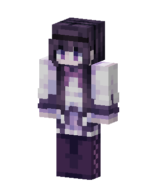 Purple Anime Girl Minecraft skin