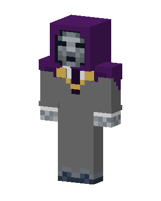 Purple Hooded Mime skin, 3D preview