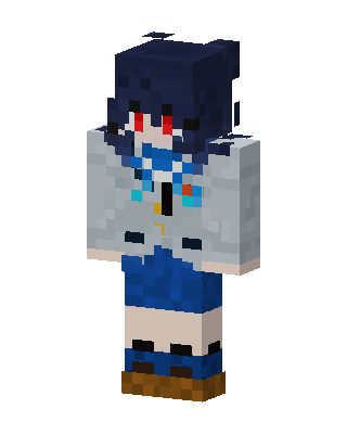 Blue Haired Anime Minecraft blue skin