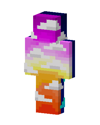 Sunset Clouds skin, 3D preview
