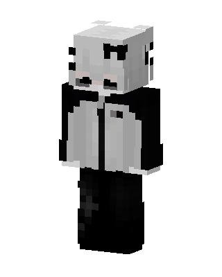 Panda Hoodie skin, 3D preview