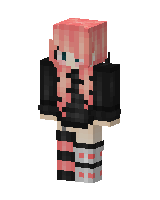 Pink E-Girl skin, 3D preview