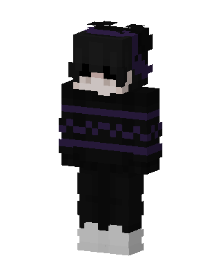Violet Knit Boy skin, 3D preview