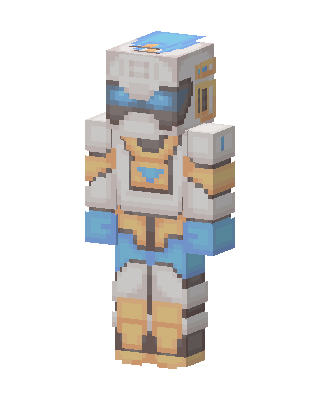 White Astronaut Boy skin, 3D preview