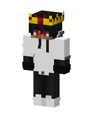 Crowned Hoodie Boy skin, 3D preview