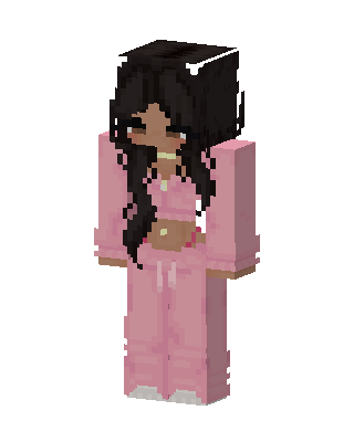 Pink Loungewear Girl skin, 3D preview